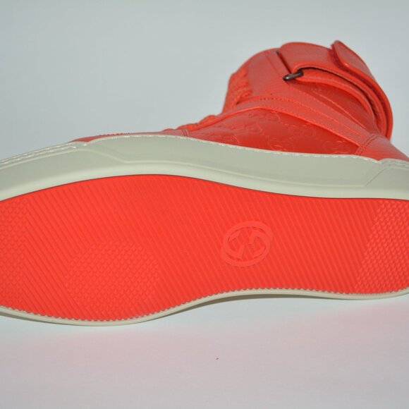 NIB GUCCI GG GUCCISSIMA MENS HITOP NYLON LEATHER SNEAKERS main image 8